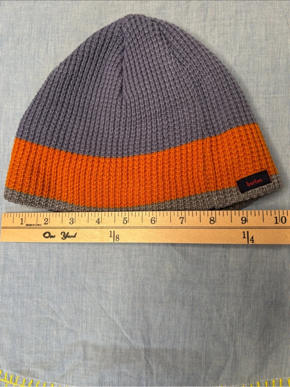 Burton Snowboards Kids Youth Lavender Orange Grey Stripe Beanie